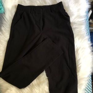 Black slacks. Slim fit